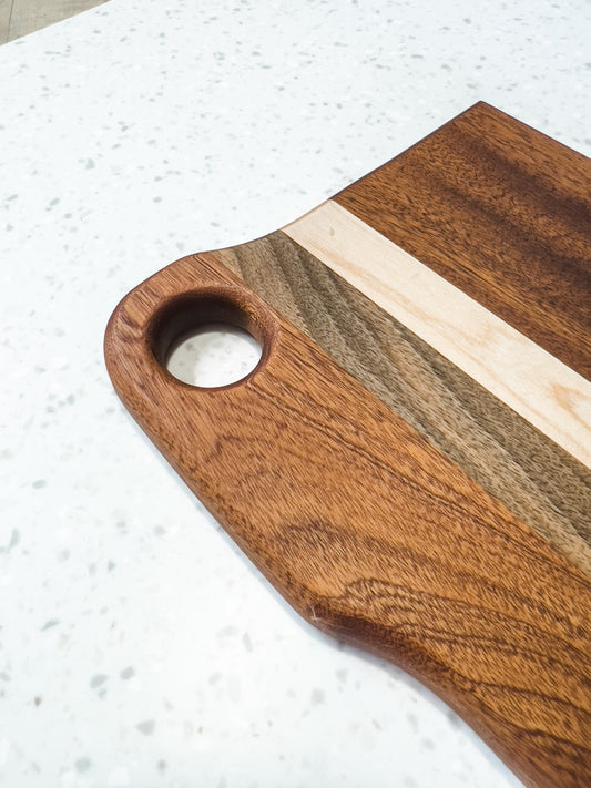 The Shannon Board – Long Mahogany, Irish Maple & Elm Serving Board