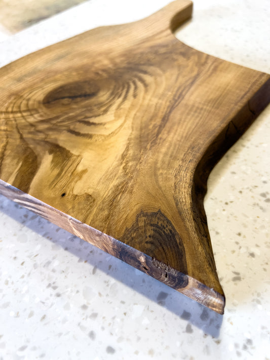 The Saoirse Board – Live-Edge Irish Ash Serving Board